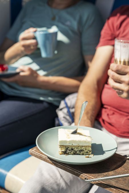 Aufnahme eines Kuchenstückes