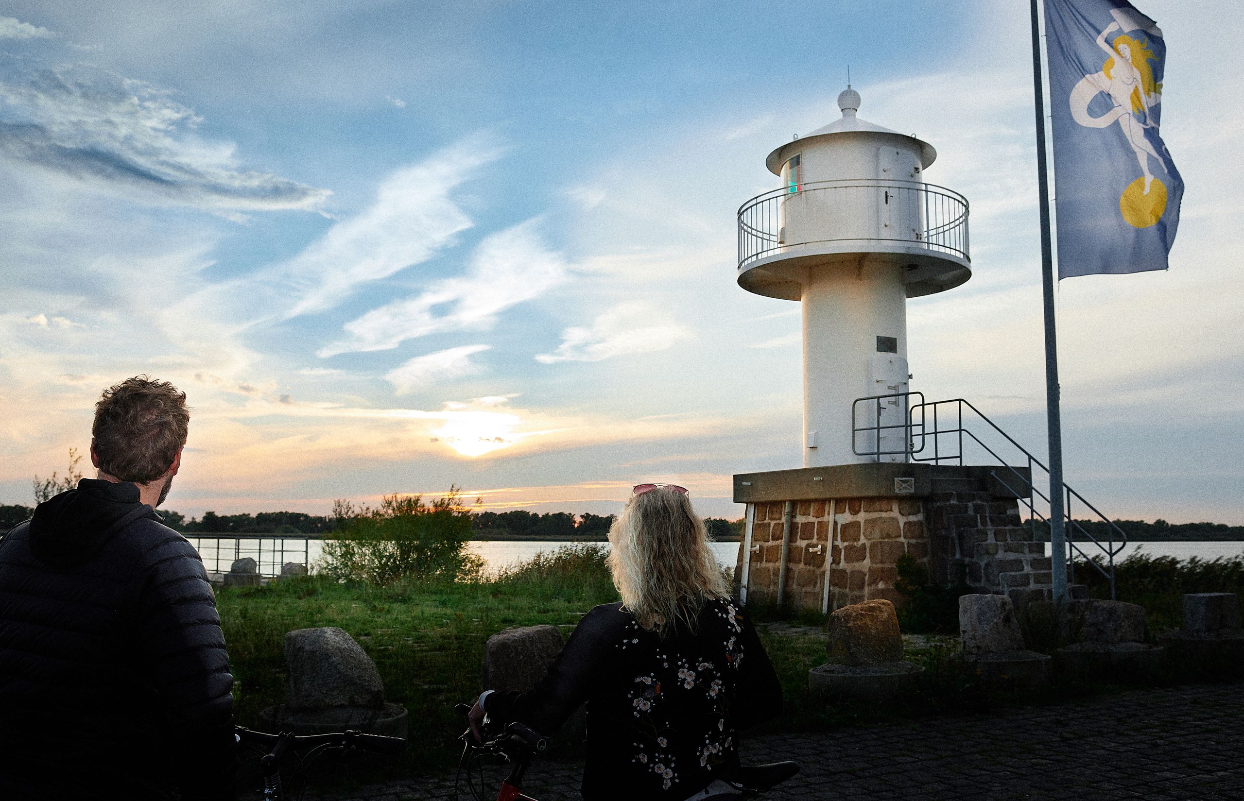 Aufnahme der Mole an der Elbe