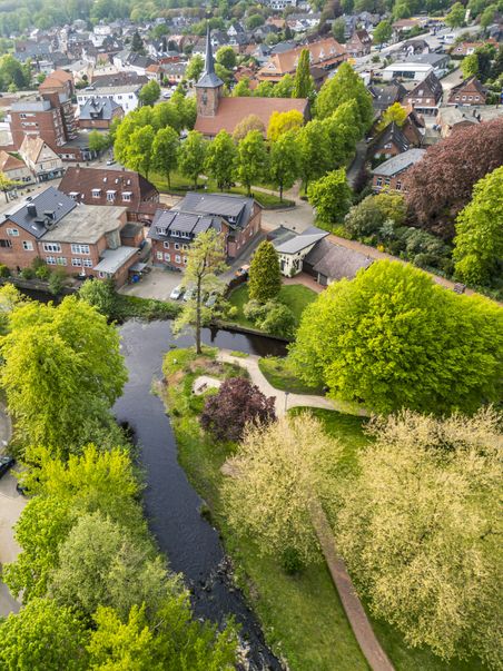 Blick von oben auf Bad Bramstedt