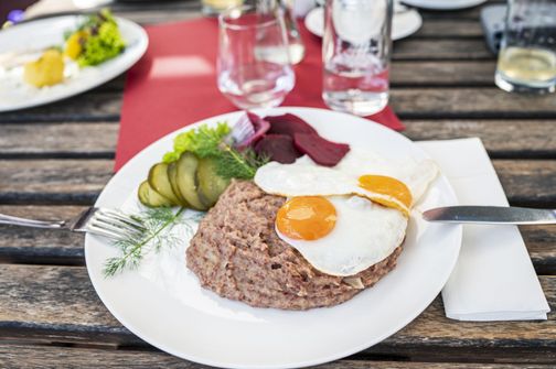 Aufnahme von einem Teller mit Labskaus